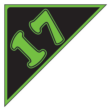 Angle Year Sticker Green Black 17